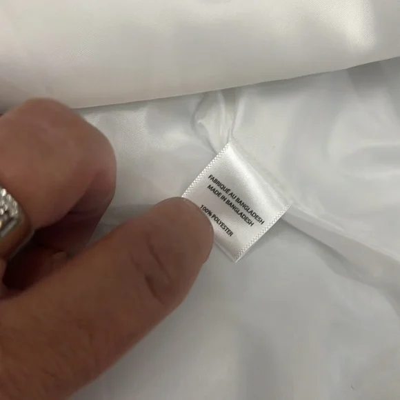 White Quilted Jacket with Buttons by Classic Editions - Picture 5 of 12